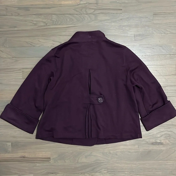 CAbi Purple Swing Cotton Cropped Jacket Style 182 Size M - Picture 6 of 11